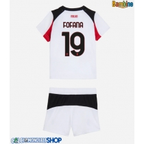 Maglie da calcio AC Milan Youssouf Fofana #19 Seconda Maglia Bambino 2025-26 Manica Corta (+ Pantaloni corti)